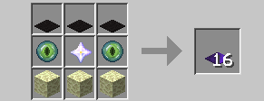 Crafting recipe for end portals